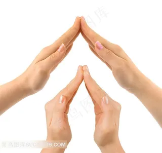 两双手搭成的房子形状图片