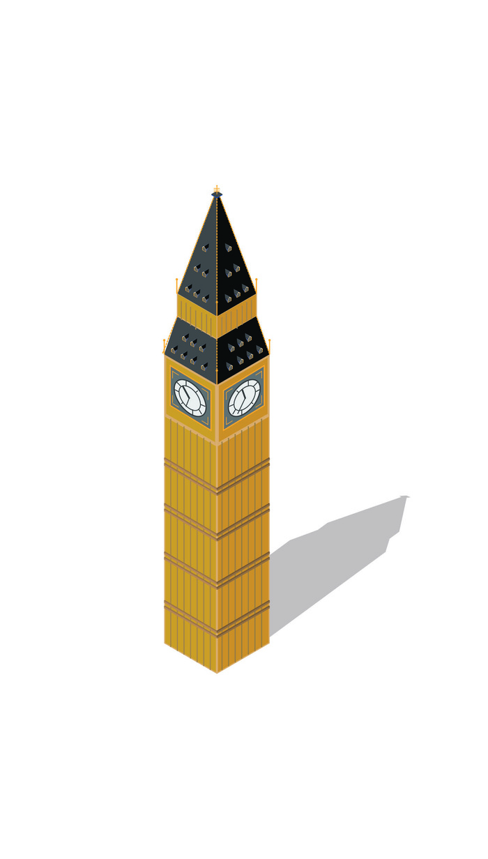 分析图素材图标集合景观建筑立面插画场景AI矢量图形设计eps,ai矢量模版下载