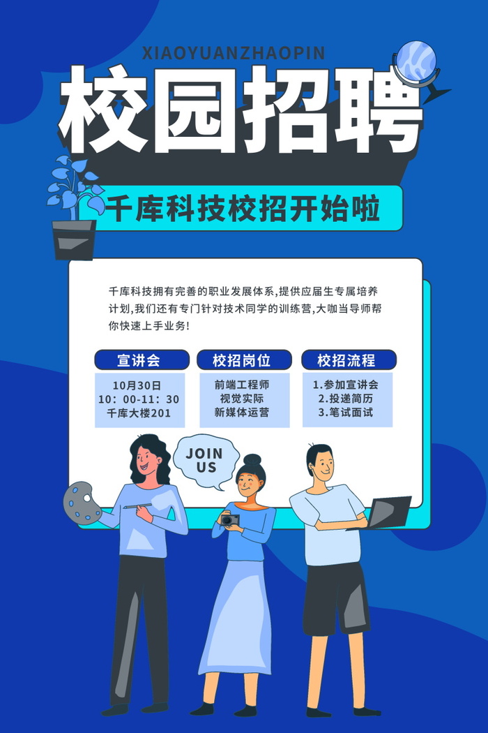 招聘海报psdpsd模版下载