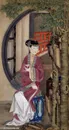 清朝雍正十二美人图绘画图片