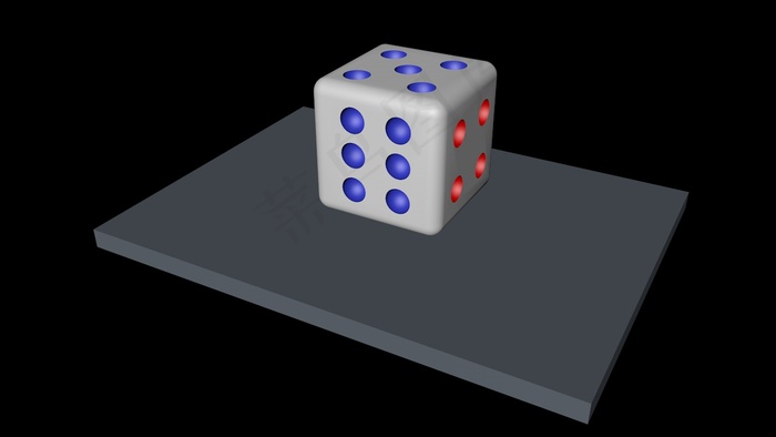 骰子3d效果图