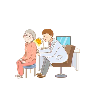 老人去医院看病检查身体