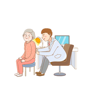 老人去医院看病检查身体