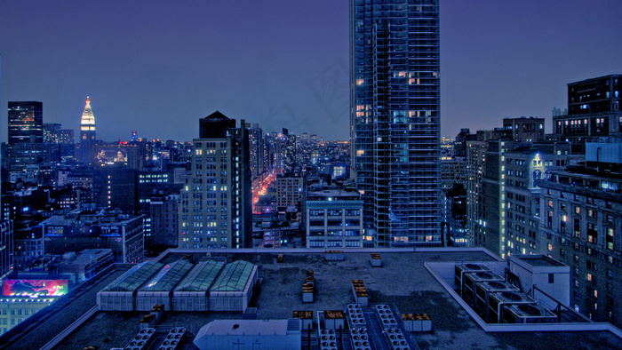 城市的夜景