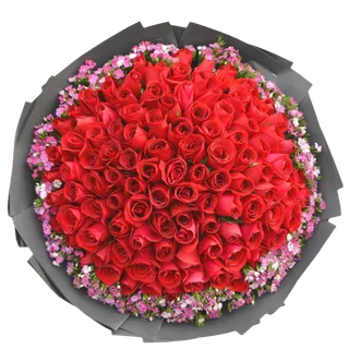 红色浪漫风玫瑰鲜花免扣素材