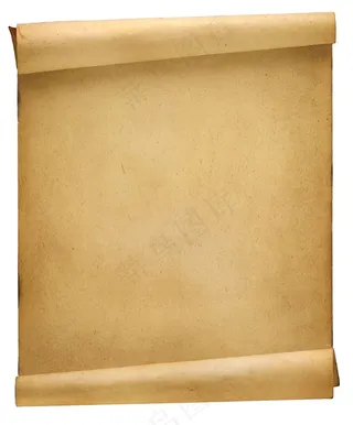 两边卷起来的羊皮纸摄影高清图片