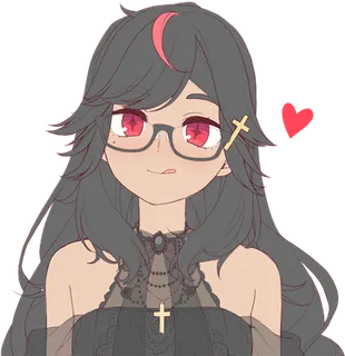 眼睛女孩素材卡通简笔线条画