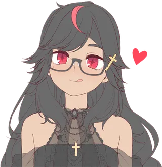 眼睛女孩素材卡通简笔线条画