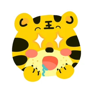 PNG免扣2022虎年新年春节元旦卡通老虎形象图片插画PSD设计素材