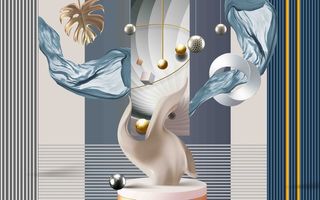 北欧后现代背景墙