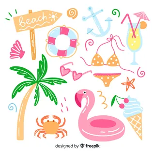 夏季卡通元素
