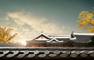  中式建筑海报PSD素材