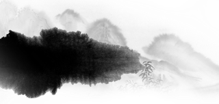 山水画素材中国风水墨画素材元素中国画