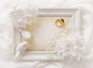 浪漫小鸟与戒指特写高清图片