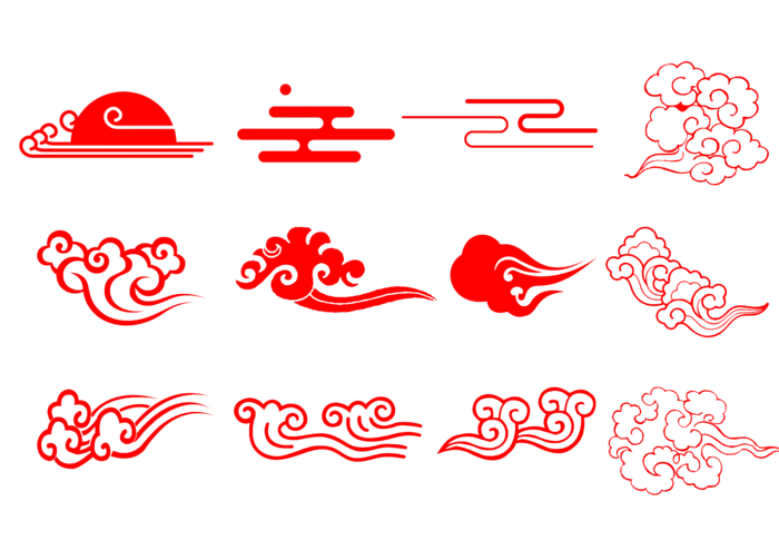 祥云柱素材免抠