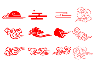 祥云柱素材免抠