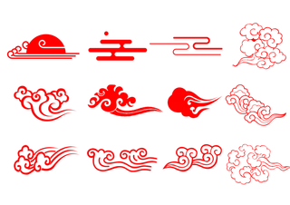 祥云柱素材免抠