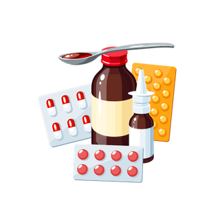 喝药医疗卡通小图标