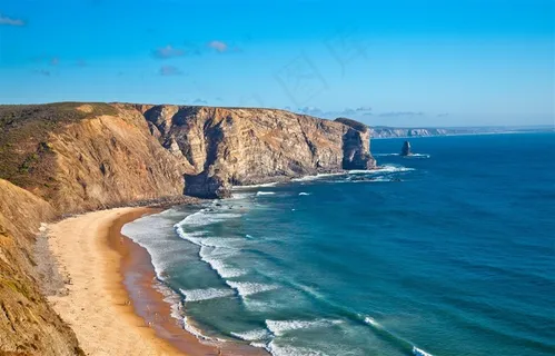 高清唯美海边沙滩海浪山水风景图片
