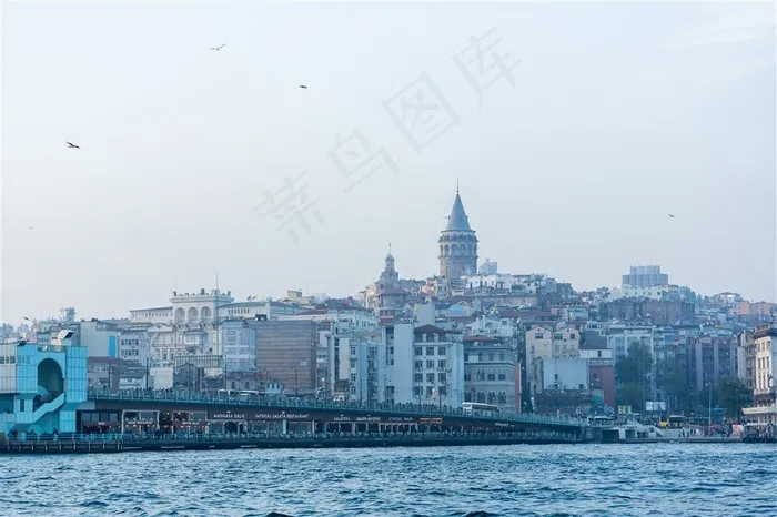 土耳其伊斯坦布尔海滨城市旅游景观