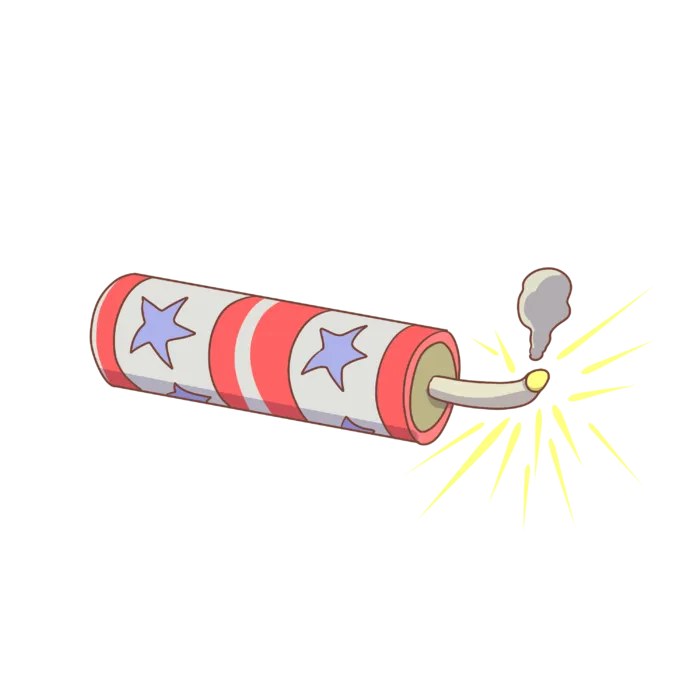 红色烟花爆竹免扣素材