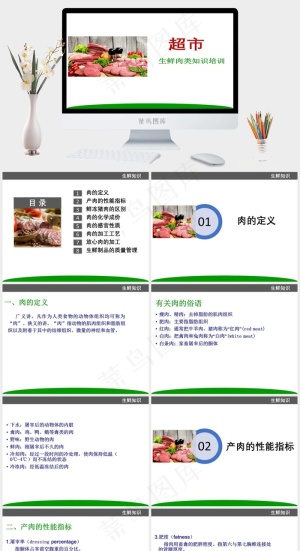 超市生鲜肉类知识培训PPT课件预览图