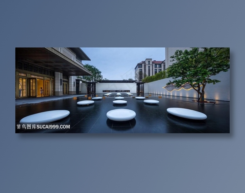 户外装修效果图海报