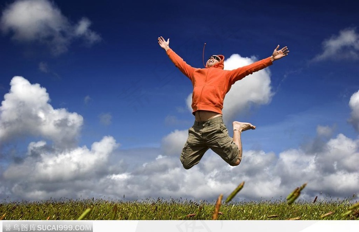 跳跃起来的人