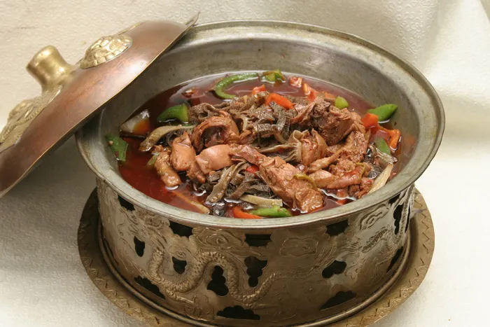 干锅毛肚童子鸡 26元 干锅毛肚童子鸡 26元