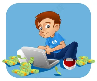 卡通小男孩高清图片