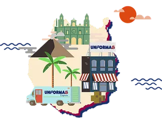 卡通城市分布地图