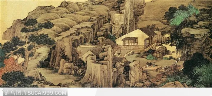 山间房屋图