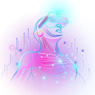 科技人工智能虚拟现实VR元宇宙海报模板PSD分层设计素材 科技人工智能虚拟现实VR元宇宙海报模板PSD分层设计素材