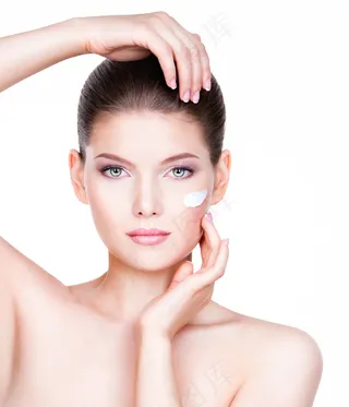 涂抹化妆品美容护肤图片