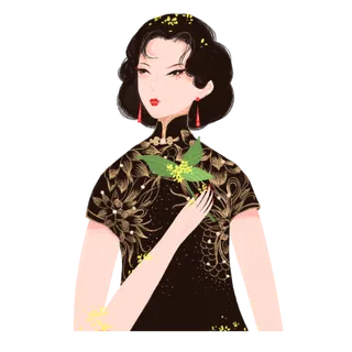 传统旗袍美女 (129)