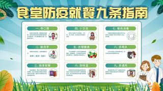 绿色新冠德尔塔病毒校园防疫展板