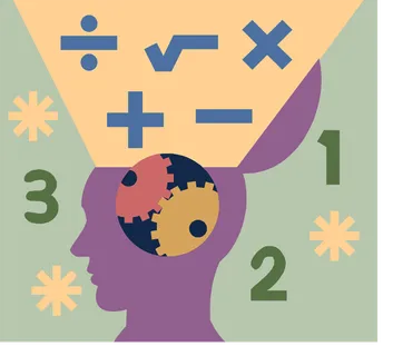 数学思维卡通大脑简笔少儿兴趣班