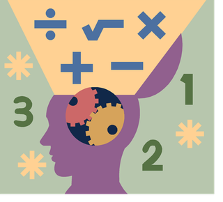 数学思维卡通大脑简笔少儿兴趣班