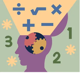 数学思维卡通大脑简笔少儿兴趣班