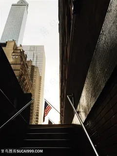 小丑楼梯美国国旗城市