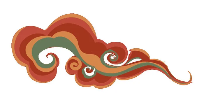 中国风中式国潮敦煌云纹祥云插画图案云朵云彩元素PSDAI设计素材