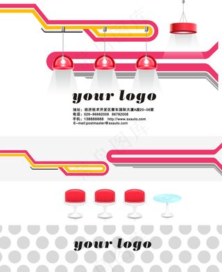 装饰风格名片背景，名片背景，名片，装饰风格