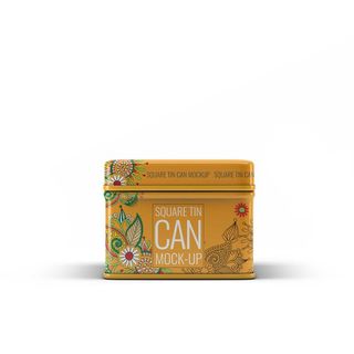 茶叶包装盒样机智能贴图PSD模板