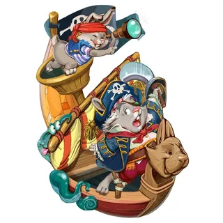 可爱的卡通海盗动物图片 可爱的卡通海盗动物图片