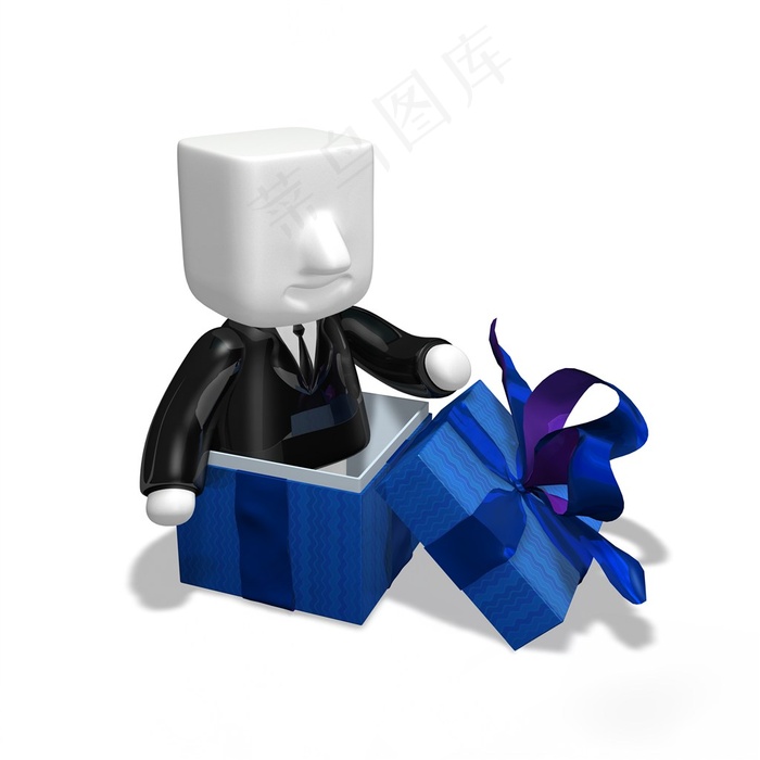 这是一个蓝色礼盒