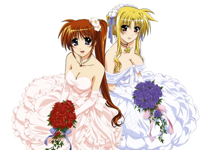 闺蜜婚纱照动漫图片