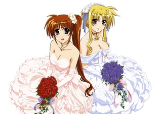 闺蜜婚纱照动漫图片