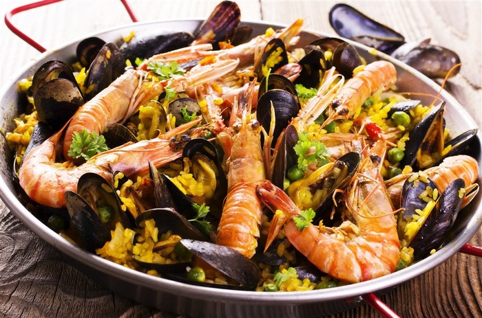 虾海鲜食物菜品拼盘