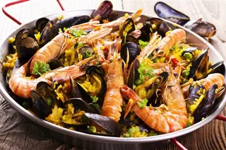 虾海鲜食物菜品拼盘