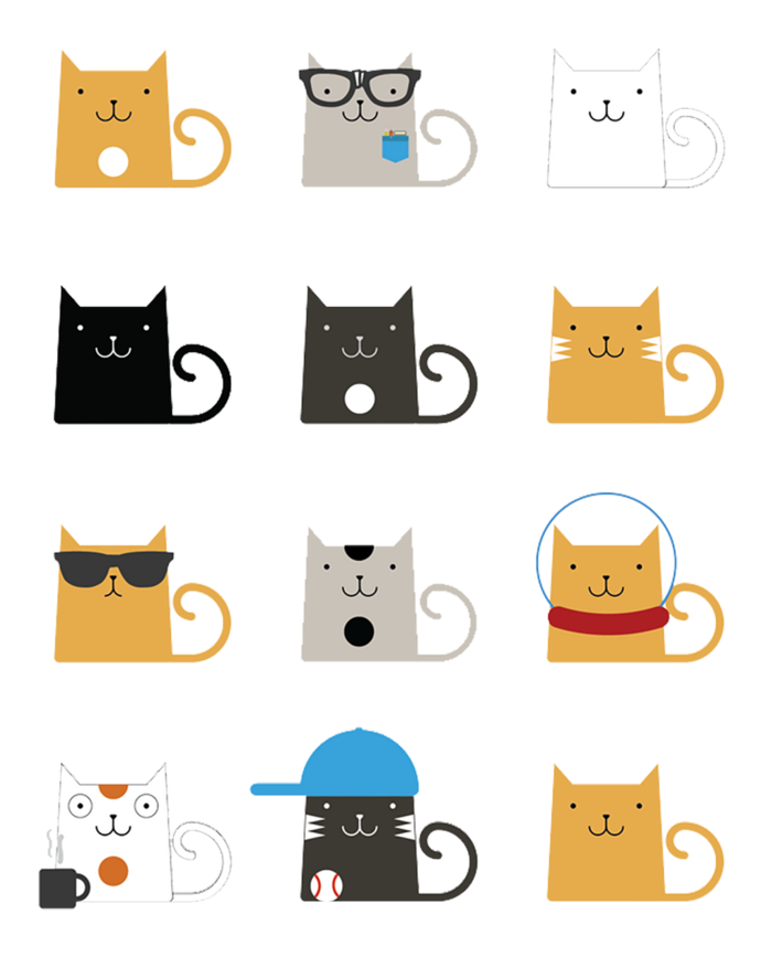 猫咪杯子卡通